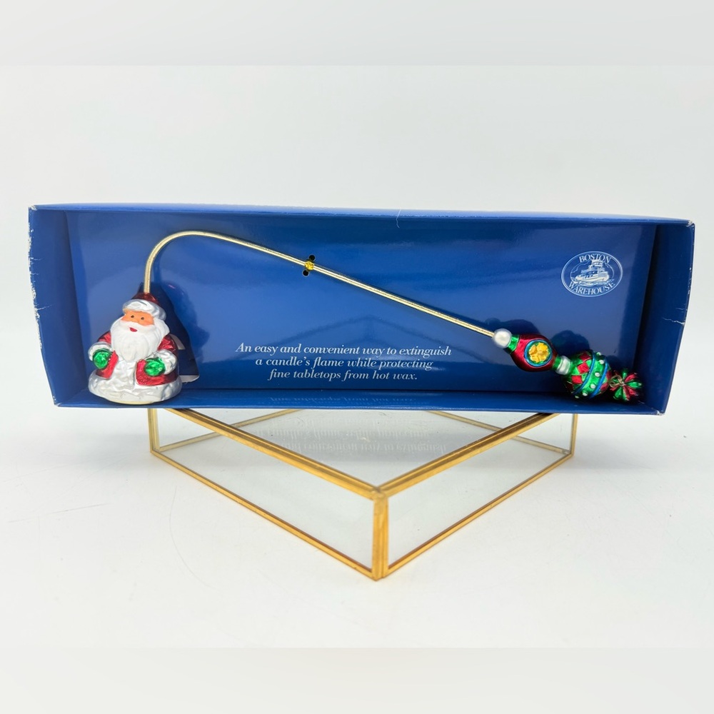 Vintage Christmas SANTA CANDLE SNUFFER - Boston Warehouse | Candle Snuffer Xmas